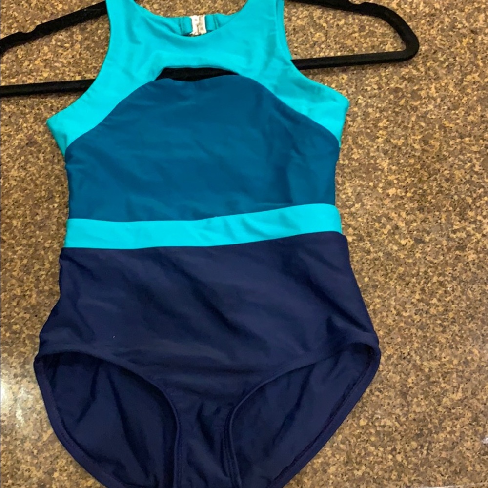 5 dance wear leotard stunning blue and green